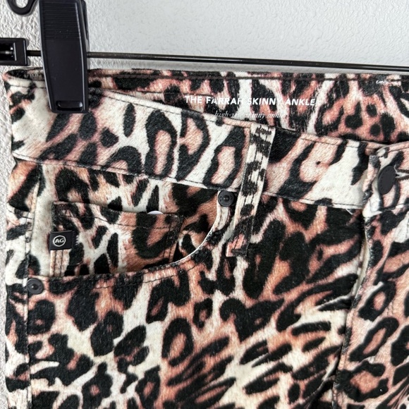 NWOT AG Leopard Print Farrah Skinny Ankle Pants Velvet Casual Women’s 27 - Picture 7 of 12
